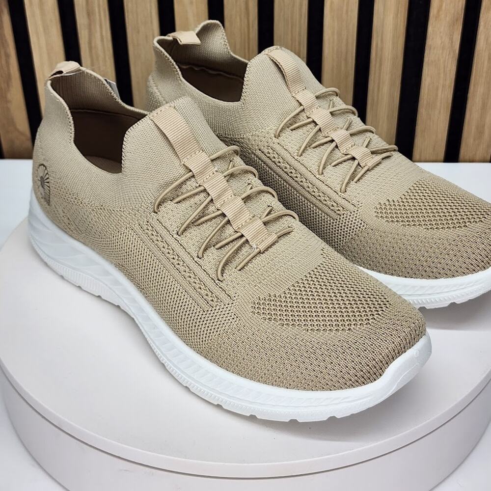 NEW - Akademiks Flux Men’s Tan Sneakers Casual Lace Up Comfort Shoes - Size 8 M